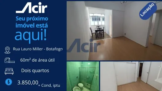 Apartamento com 2 Quartos para alugar, 59m² no Botafogo, Rio de Janeiro