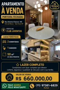 Apartamento com 2 Quartos à venda, 50m² no Parque da Mooca, São Paulo