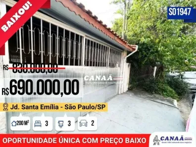 Sobrado com 3 Quartos à venda, 200m² no Jardim Santa Emília, São Paulo