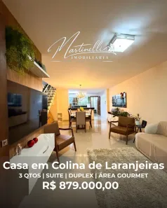 Sobrado com 3 Quartos à venda, 130m² no Colina de Laranjeiras, Serra