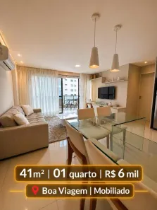 Apartamento com 1 Quarto para alugar, 41m² no Boa Viagem, Recife
