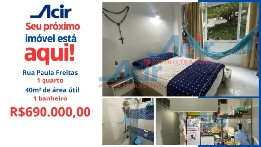 Apartamento com 1 Quarto à venda, 39m² no Copacabana, Rio de Janeiro