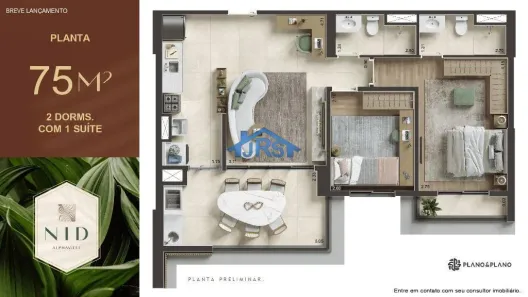 Apartamento com 2 Quartos à venda, 75m² no Tamboré, Barueri