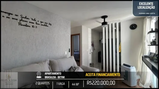 Apartamento com 2 Quartos à venda, 44m² no Brasiléia, Betim