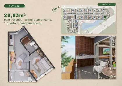 Apartamento com 1 Quarto à venda, 28m² no , Tamandaré