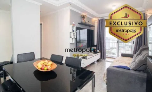Apartamento com 3 Quartos à venda, 60m² no Vila Homero Thon, Santo André