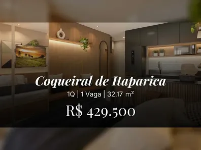 Apartamento com 1 Quarto à venda, 32m² no Coqueiral de Itaparica, Vila Velha