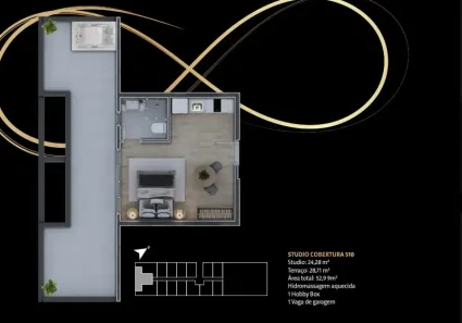 Cobertura com 1 Quarto à venda, 55m² no Campeche, Florianópolis