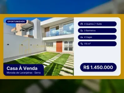 Casa com 4 Quartos à venda, 170m² no Morada de Laranjeiras, Serra