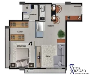 Apartamento com 1 Quarto à venda, 41m² no Vila Paulicéia, São Paulo
