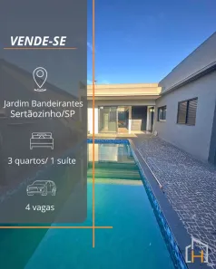 Casa com 3 Quartos à venda, 170m² no Jardim Recreio dos Bandeirantes, Sertãozinho