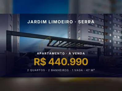 Apartamento com 2 Quartos à venda, 47m² no Jardim Limoeiro, Serra