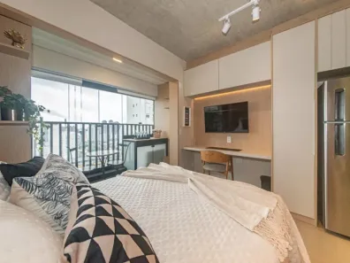 Apartamento com 1 Quarto para venda ou aluguel, 25m² no Brooklin Paulista, São Paulo