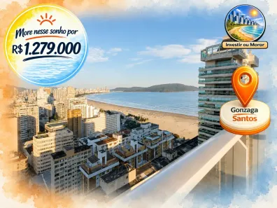 Apartamento com 2 Quartos à venda, 73m² no Gonzaga, Santos