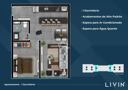 Apartamento com 1 Quarto à venda, 300m² no , Xangri-Lá