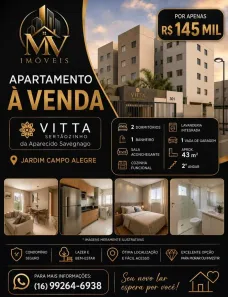 Apartamento com 2 Quartos à venda, 43m² no Jardim Campo Alegre, Sertãozinho