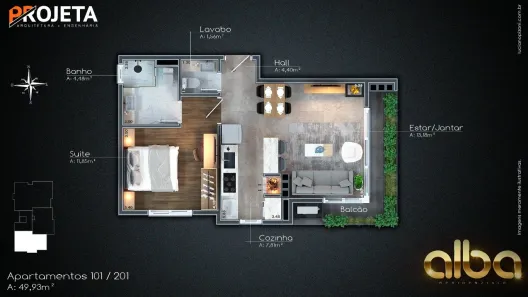 Apartamento com 1 Quarto à venda, 46m² no Carniel, Gramado