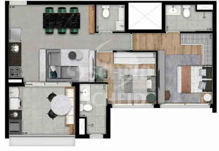 Apartamento com 2 Quartos à venda, 68m² no Jardim das Acácias, São Paulo