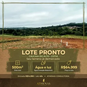 Lote/Terreno à venda, 500m² no Centro (Caucaia do Alto), Cotia