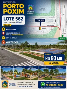 Lote/Terreno à venda, 162m² no Eduardo Gomes, São Cristóvão