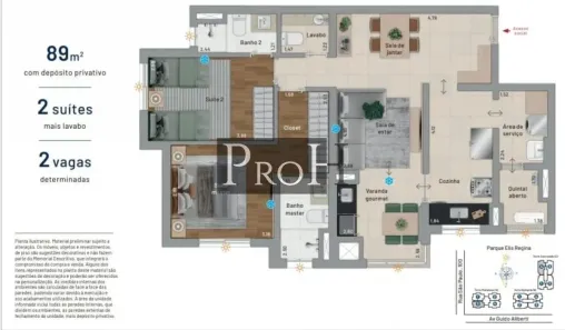 Apartamento com 3 Quartos à venda, 89m² no Santa Paula, São Caetano do Sul