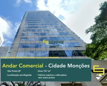 Imóvel Comercial para alugar, 767m² no Cidade Monções, São Paulo