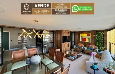 Apartamento com 3 Quartos à venda, 138m² no Horto Florestal, Salvador