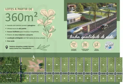 Lote/Terreno à venda, 360m² no Santa Cruz, Forquilhinha