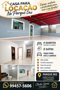 Casa com 4 Quartos para alugar no Parque 10 de Novembro, Manaus