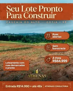 Lote/Terreno à venda, 500m² no Centro (Caucaia do Alto), Cotia