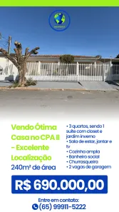 Casa com 3 Quartos à venda, 240m² no Morada da Serra, Cuiabá