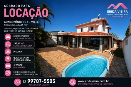 Casa de Condomínio com 3 Quartos à venda, 293m² no Condominio Residencial Real Ville, Pindamonhangaba