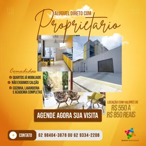 Kitnet com 1 Quarto para alugar, 12m² no Setor Sol Nascente, Goiânia