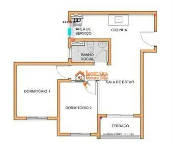 Apartamento com 2 Quartos à venda, 44m² no Água Chata, Guarulhos
