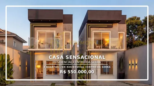 Casa com 3 Quartos à venda, 110m² no Residencial Centro da Serra, Serra