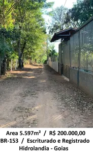 Lote/Terreno à venda, 5597m² no Vila Grimpas, Hidrolândia