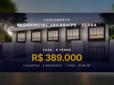 Casa com 2 Quartos à venda, 67m² no Residencial Jacaraípe, Serra