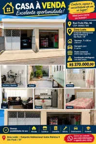 Casa com 2 Quartos à venda, 140m² no Conjunto Habitacional Santa Etelvina II, São Paulo
