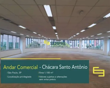 Imóvel Comercial para alugar, 1100m² no Chácara Santo Antônio (Zona Sul), São Paulo