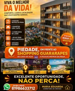 Apartamento com 2 Quartos à venda, 47m² no Piedade, Jaboatão dos Guararapes