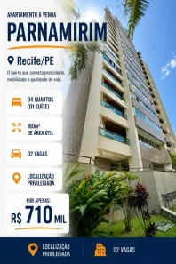 Apartamento com 4 Quartos à venda, 160m² no Parnamirim, Recife