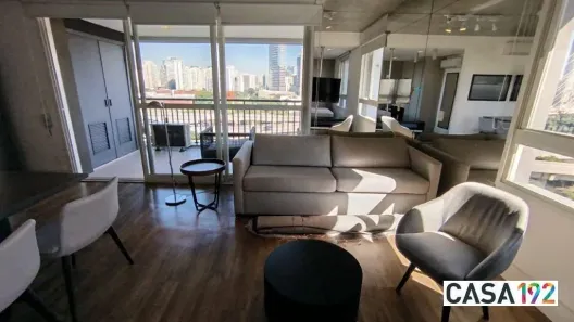 Apartamento com 1 Quarto para alugar, 64m² no Cidade Monções, São Paulo