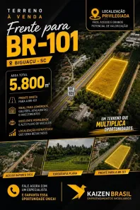 Lote/Terreno à venda, 5800m² no Tijuquinhas (Guaporanga), Biguaçu