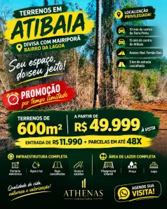Lote/Terreno à venda, 600m² no Jardim Brasil, Atibaia