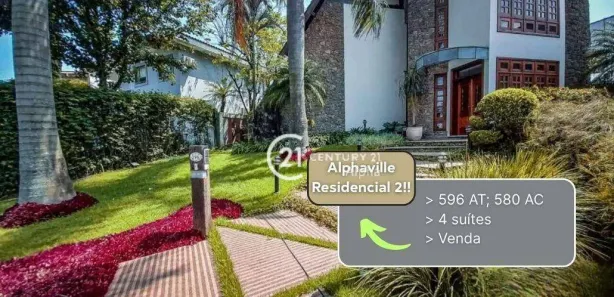 Casa de Condomínio com 4 Quartos à venda, 580m² no Alphaville Residencial Dois, Barueri