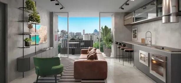 Apartamento com 1 Quarto à venda, 47m² no Humaitá, Rio de Janeiro