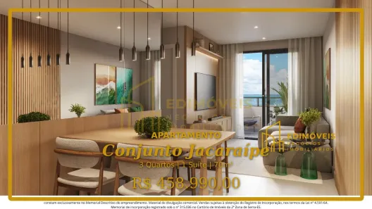 Apartamento com 3 Quartos à venda, 70m² no Conjunto Jacaraípe, Serra