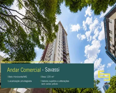 Sala Comercial para alugar, 120m² no Savassi, Belo Horizonte