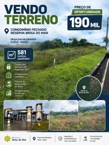 Lote/Terreno com 1 Quarto à venda, 581m² no Jardim Atlântico, Ilhéus