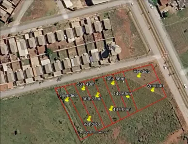 Lote/Terreno à venda, 531m² no Setor Cristina, Trindade